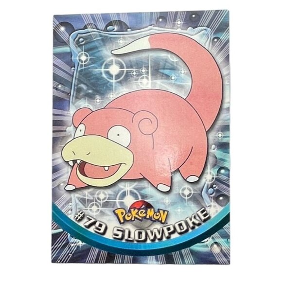Slowpoke Pokemon Card Topps #79 TV Animation Edition Series Blue Logo - Picture 1 of 5